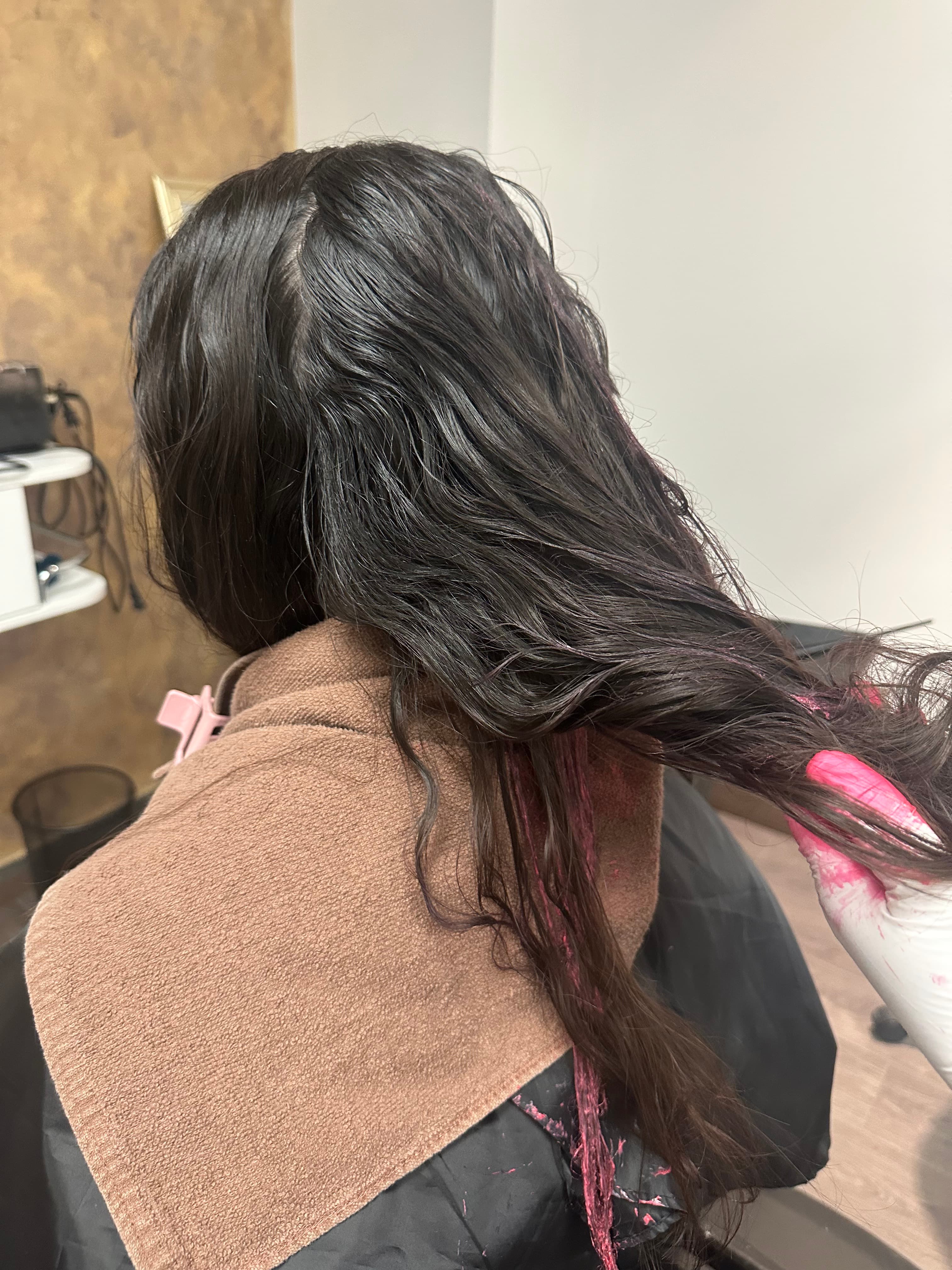 Before: Rich Burgundy Transformation